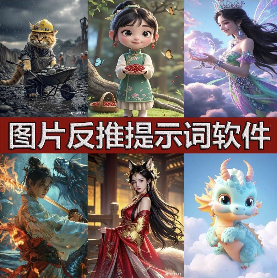 ai图片反推提示词软件豆包即梦可灵deepseek文字生图片关键词